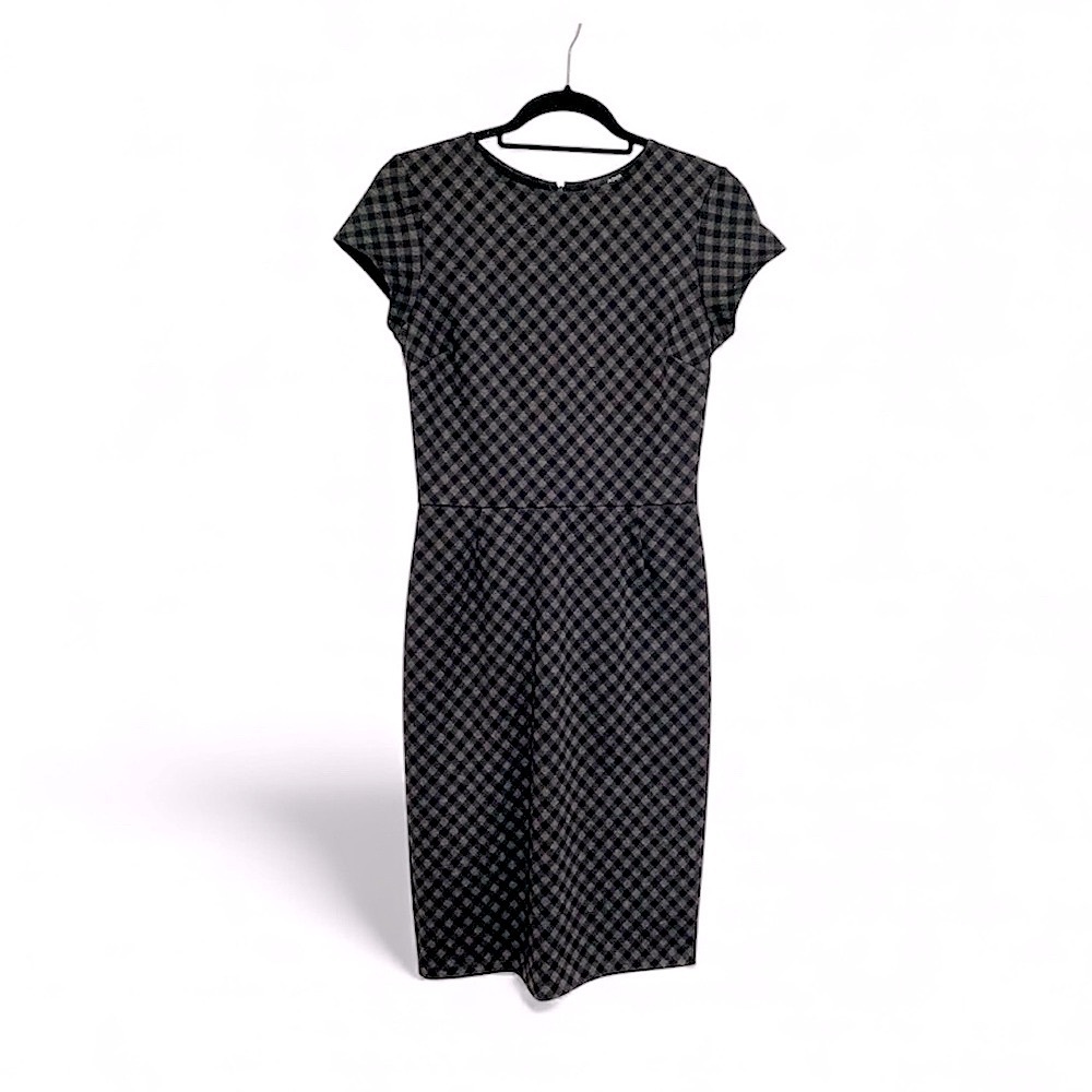 Elegant Black Checkered Dress by Aqua
